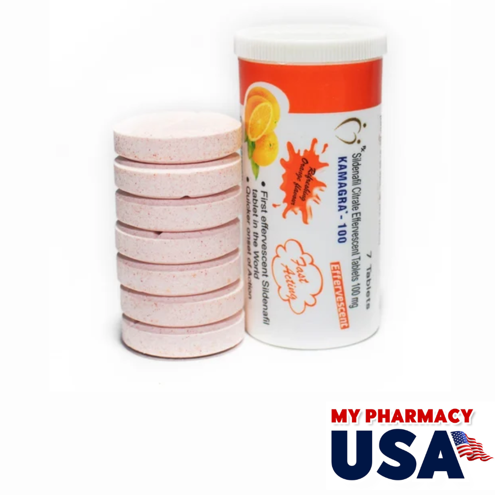 Kamagra Effervescent 100mg Tablets- Sildenafil Citrate 100mg