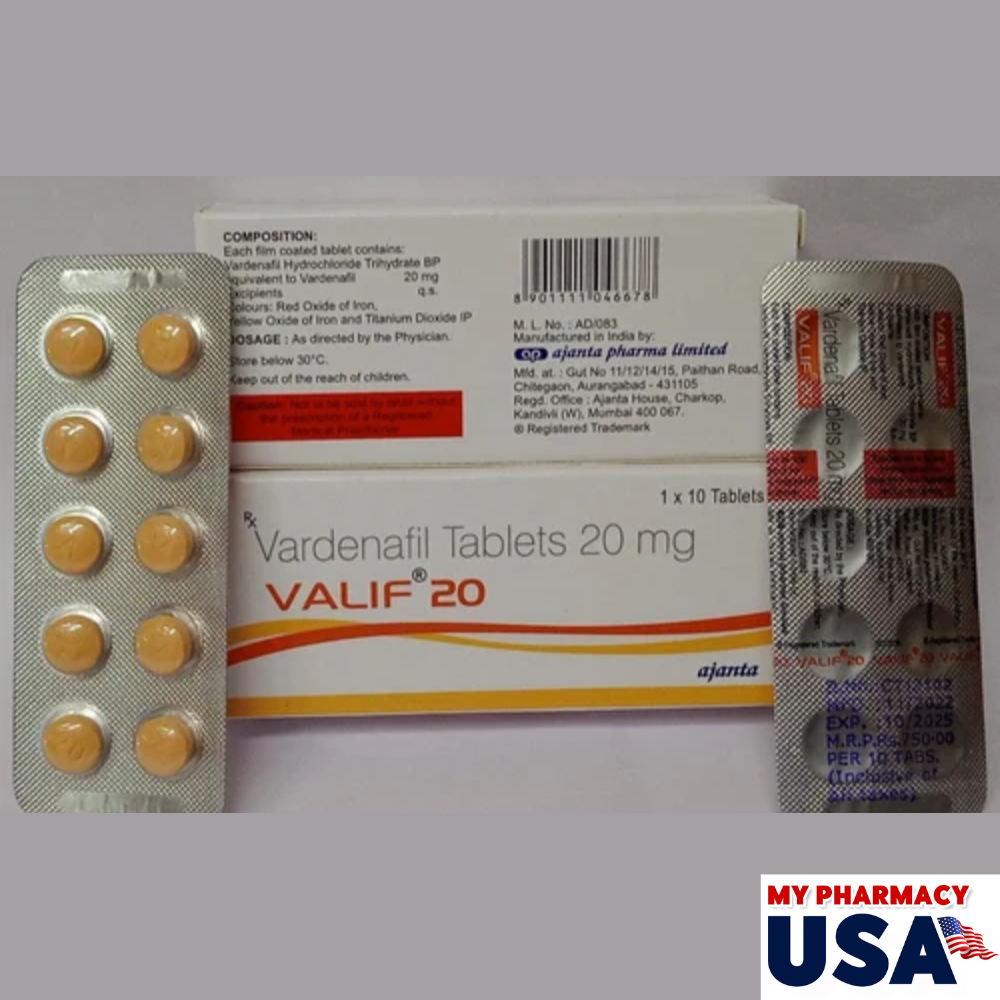 Valif 20 – Vardenafil 20mg Tablets