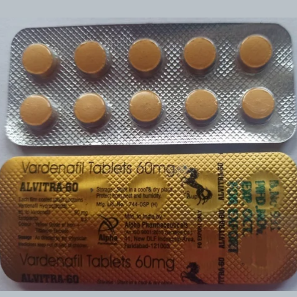 Alvitra 60mg – Vardenafil 60mg Tablets