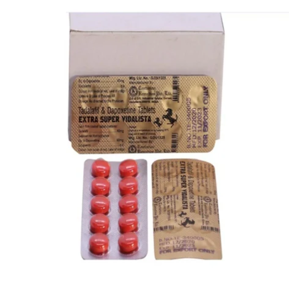 Extra Super Vidalista Tadalafil and Depoxetine 40mg / 60mg