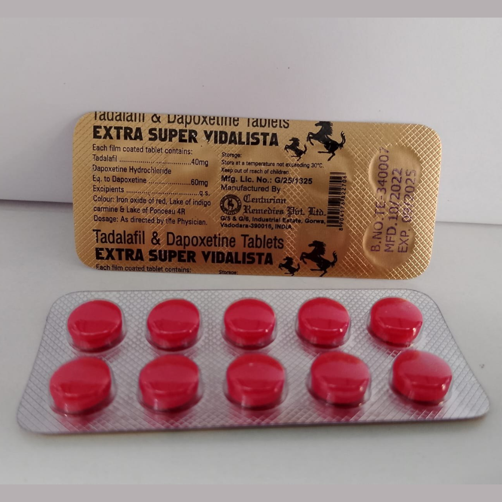 Extra Super Vidalista Tadalafil and Depoxetine 40mg / 60mg