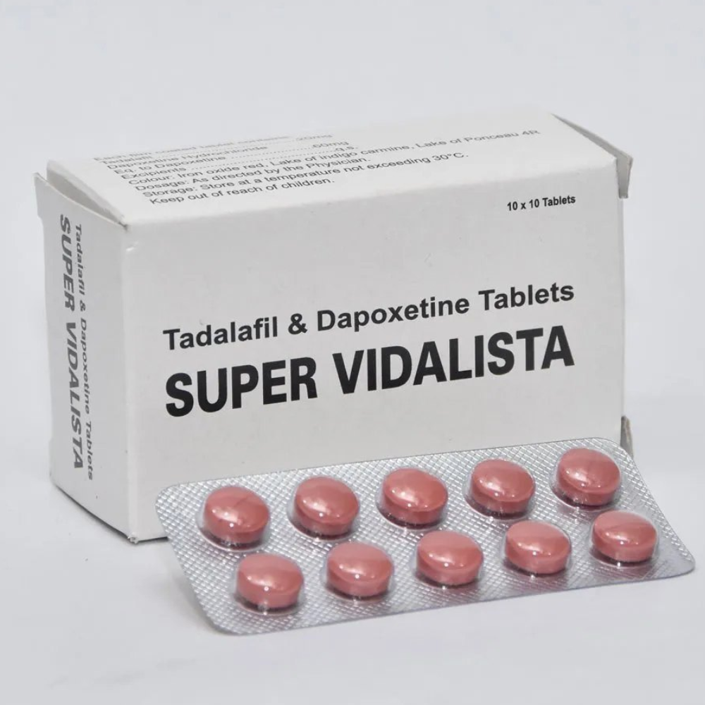 Tadalafil 20mg and Dapoxetine60mg - Super Vidalista Tablet