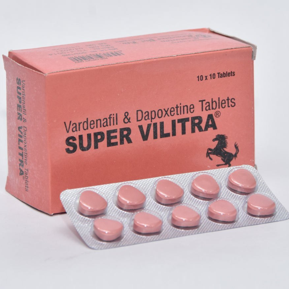 Vardenafil 20mg and Dapoxetine 60mg - Super Vilitra Tablets