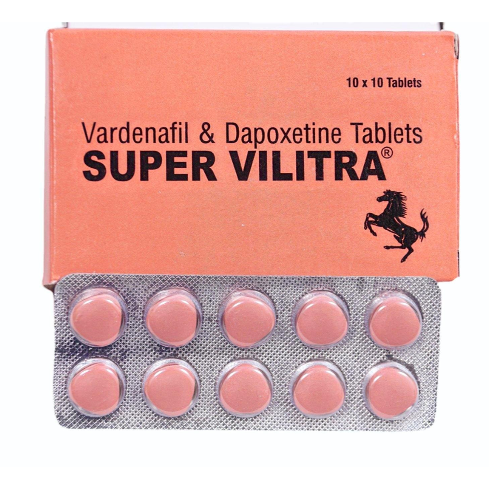 Vardenafil 20mg and Dapoxetine 60mg - Super Vilitra Tablets