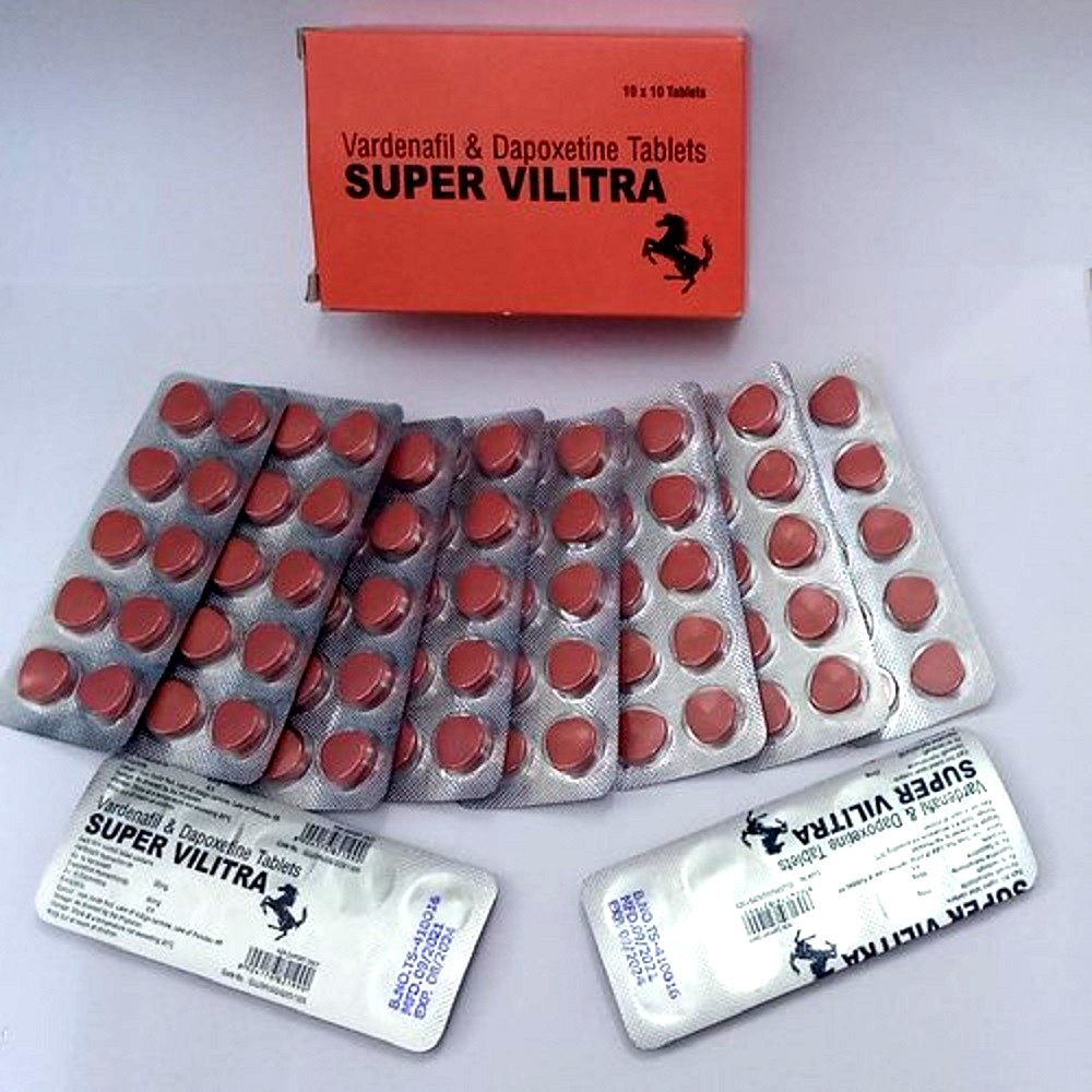 Vardenafil 20mg and Dapoxetine 60mg - Super Vilitra Tablets