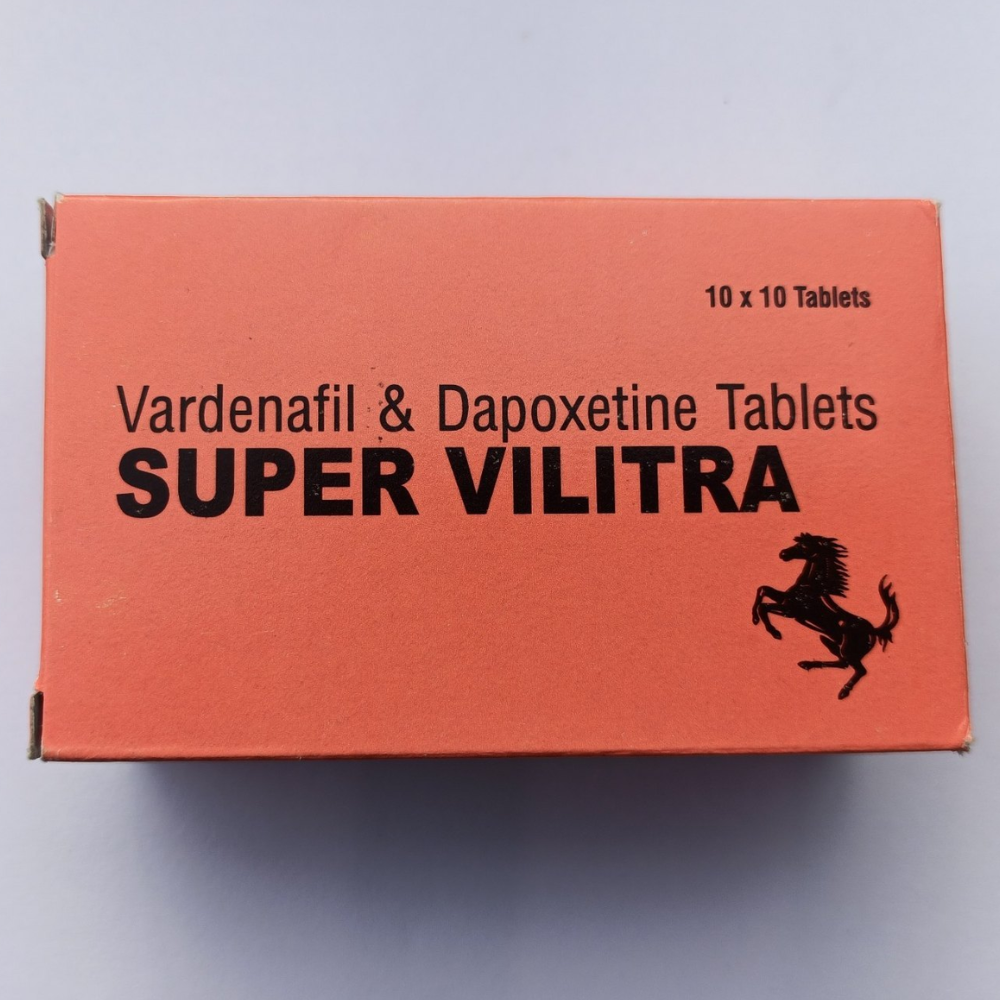 Vardenafil 20mg and Dapoxetine 60mg - Super Vilitra Tablets