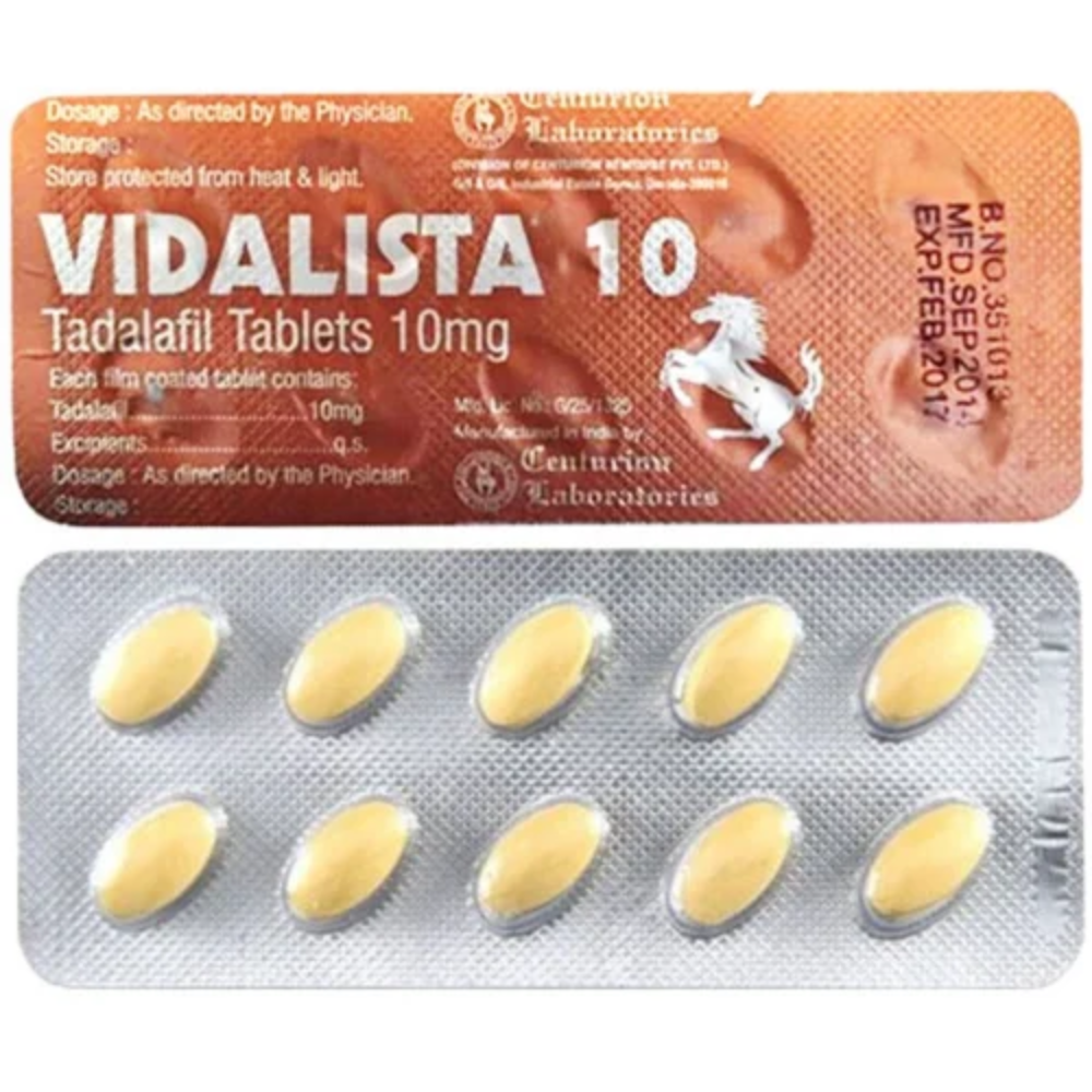 Tadalafil 10mg -Vidalista 10 mg Tablets