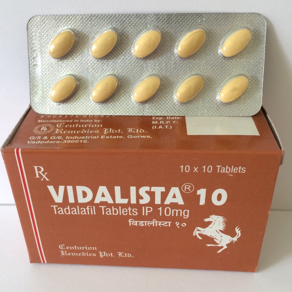 Tadalafil 10mg -Vidalista 10 mg Tablets