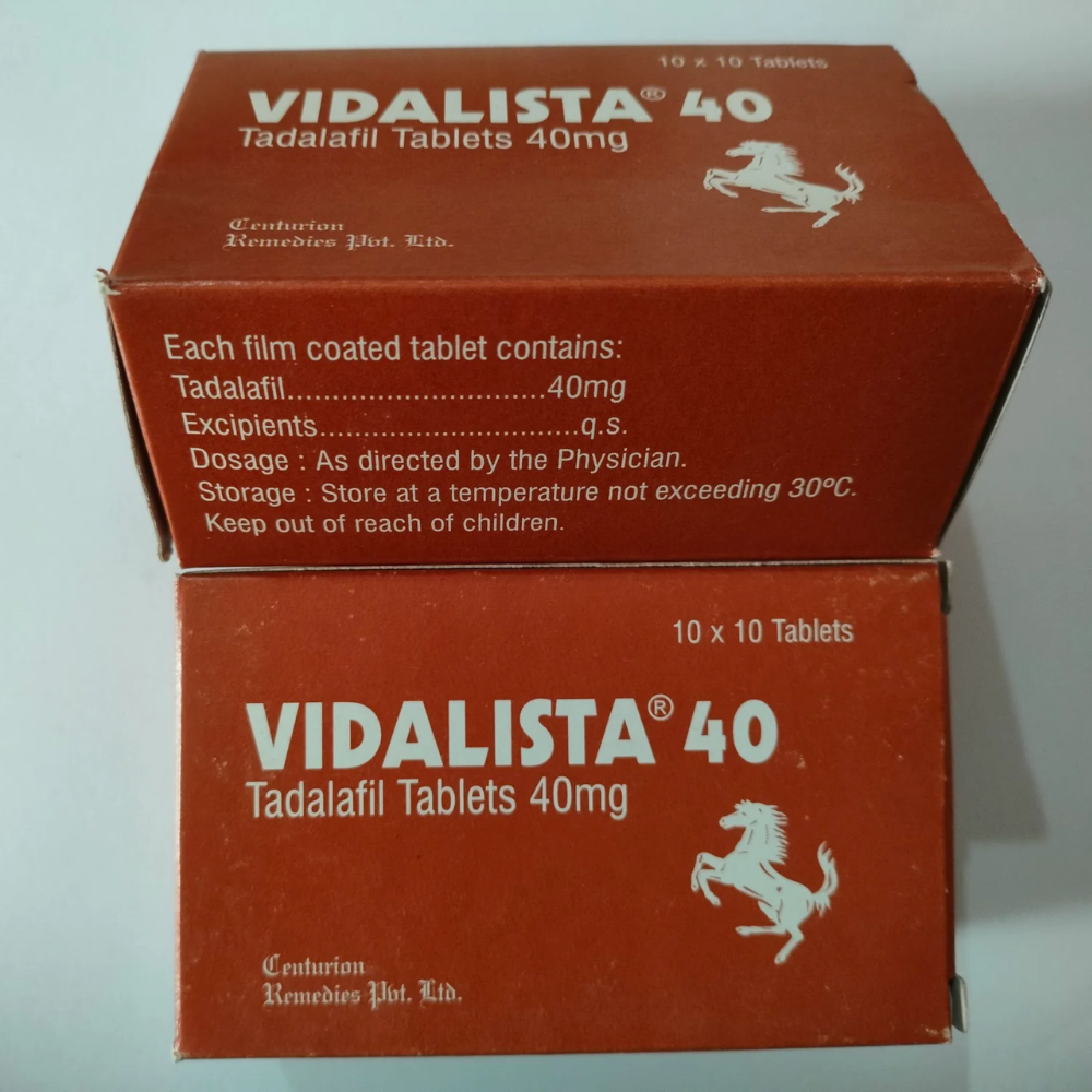 Tadalafil 40mg - Vidalista 40mg Tablets