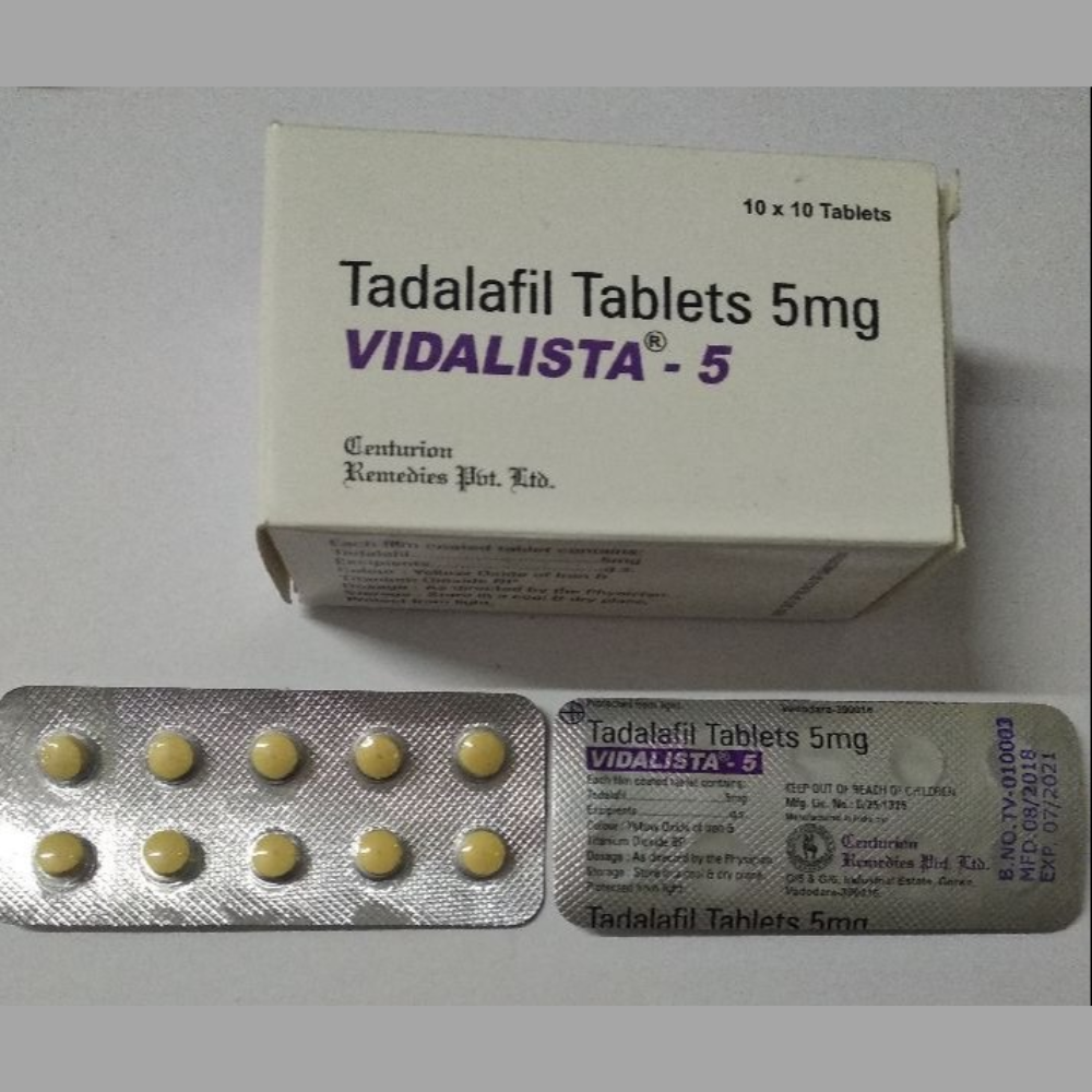 Tadalafil 5Mg - Vidalista 5Mg Tablet