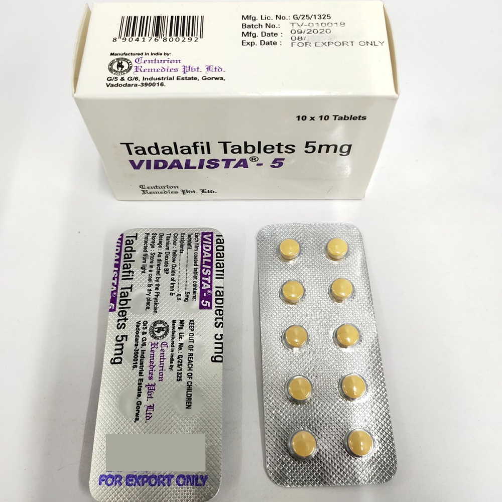 Tadalafil 5Mg - Vidalista 5Mg Tablet