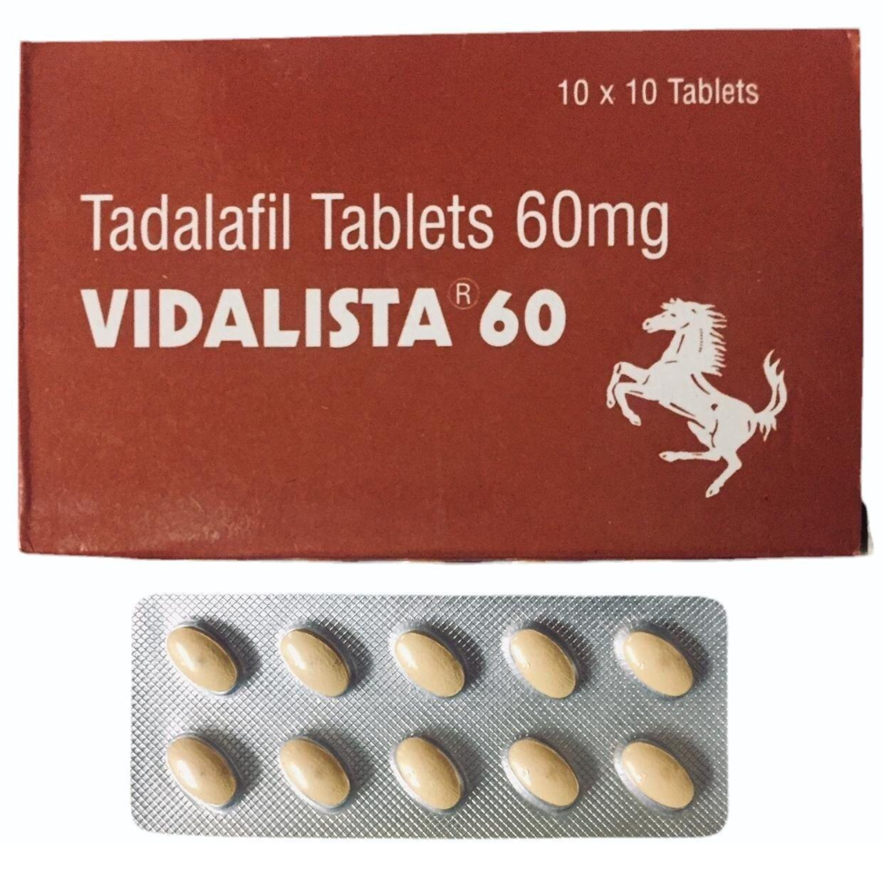 Tadalafil 60Mg - Vidalista 60Mg Tablet