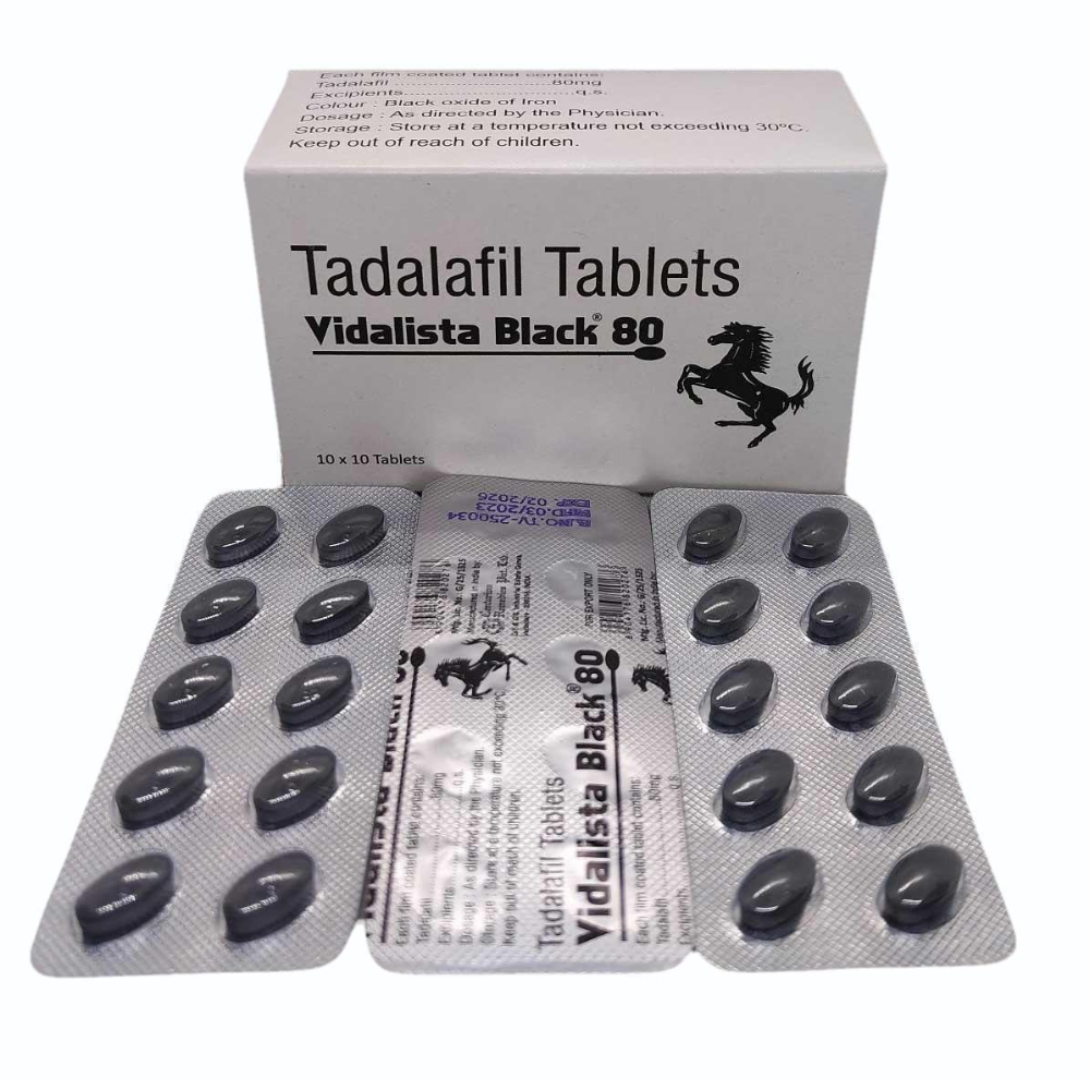 Tadalafil 80Mg - Vidalista Black 80Mg Tablet