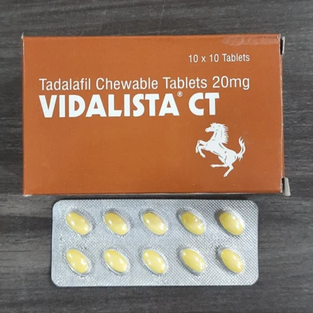 Tadalafil 20mg - Vidalista Ct Chewable 20mg Tablets