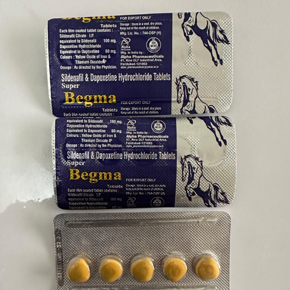 Sildenafil Citrate 100mg Dapoxetine 60mg - Super Begma Tablet