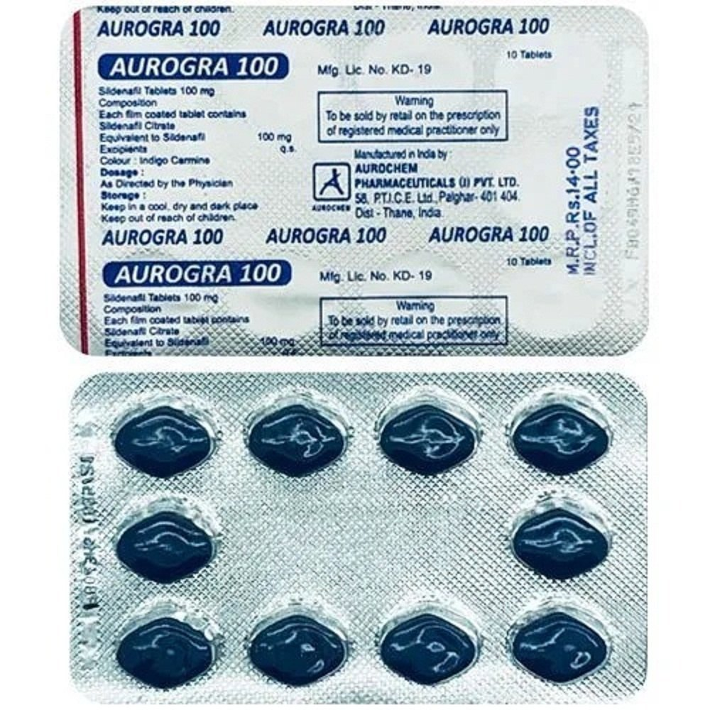 Sildenafil 100mg - Aurogra 100mg tablet