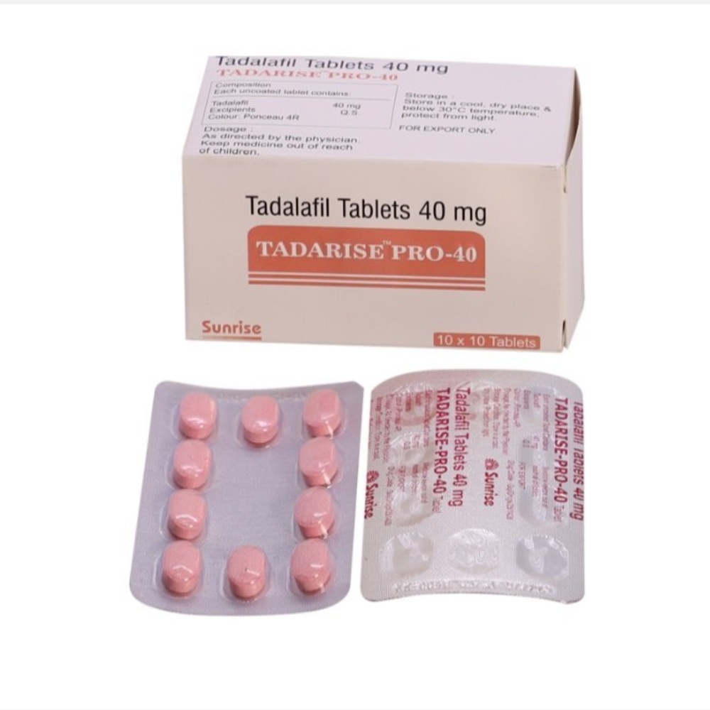 Tadalafil 40mg - Tadarise Pro 40 Mg Tablets