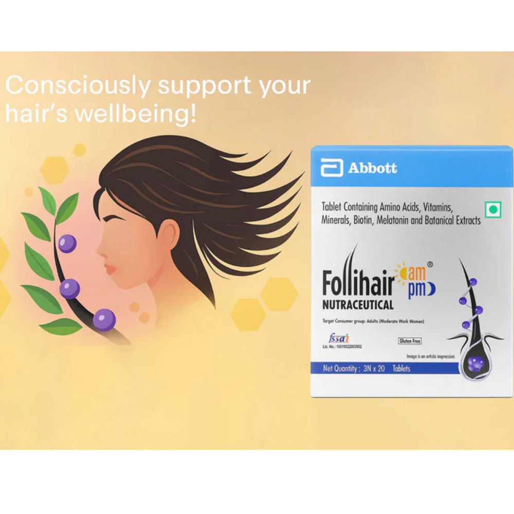 Follihair Nutraceutical AM PM Tablet UK | Hair Growth Supplement – MyPharmacyUSA