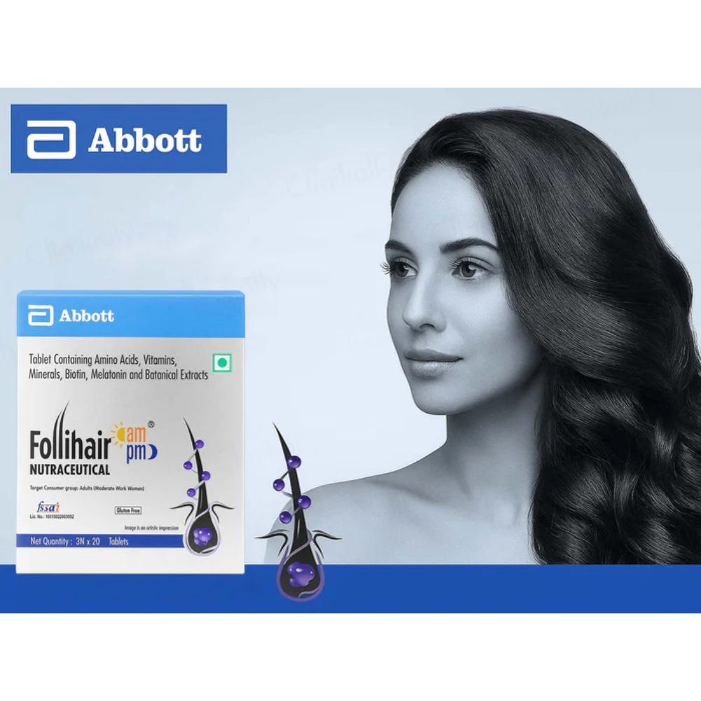 Follihair Nutraceutical AM PM Tablet UK | Hair Growth Supplement – MyPharmacyUSA