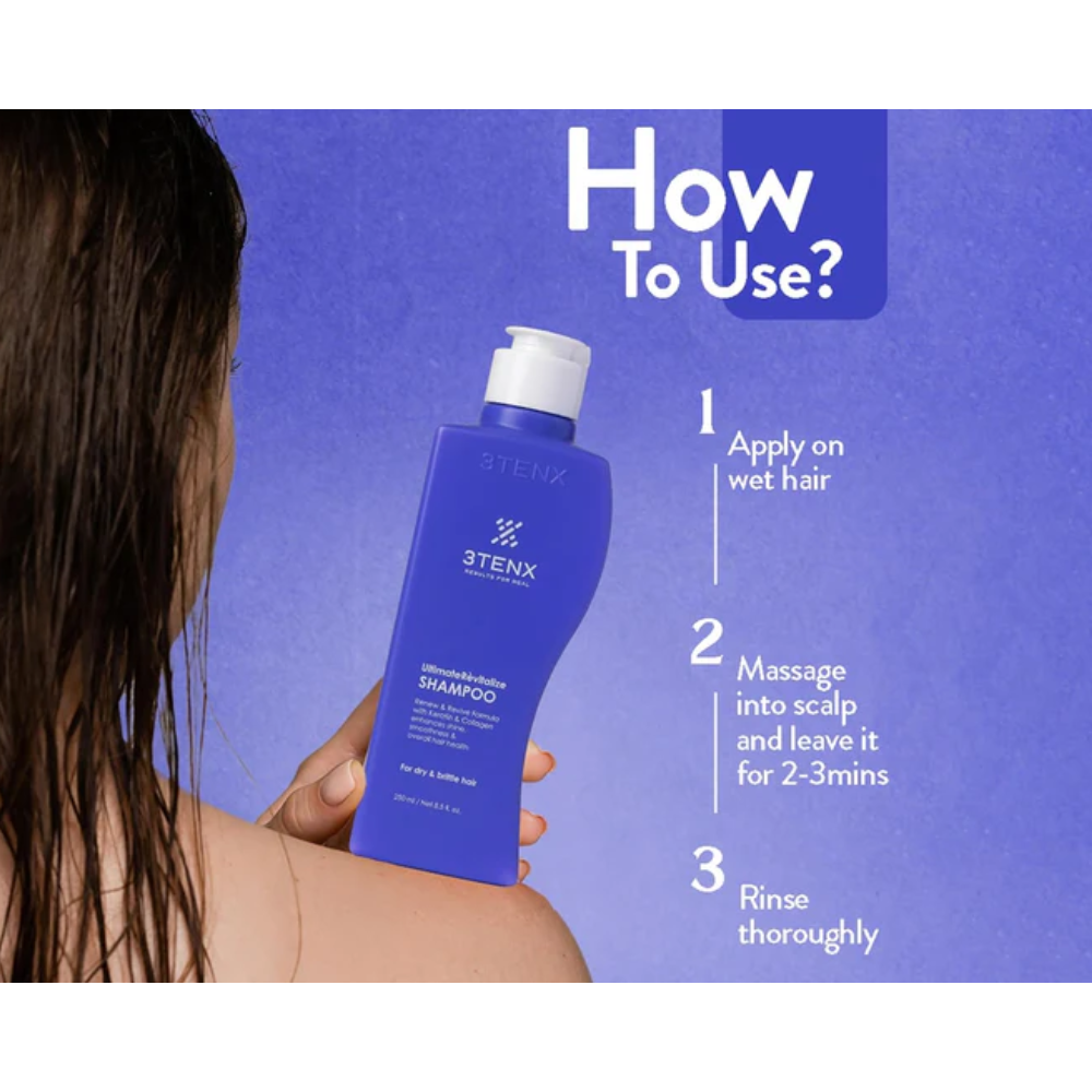 3Tenx Ultimate Revitalize Shampoo for Dry & Brittle Hair – UK Fast Shipping | MyPharmacyUSA