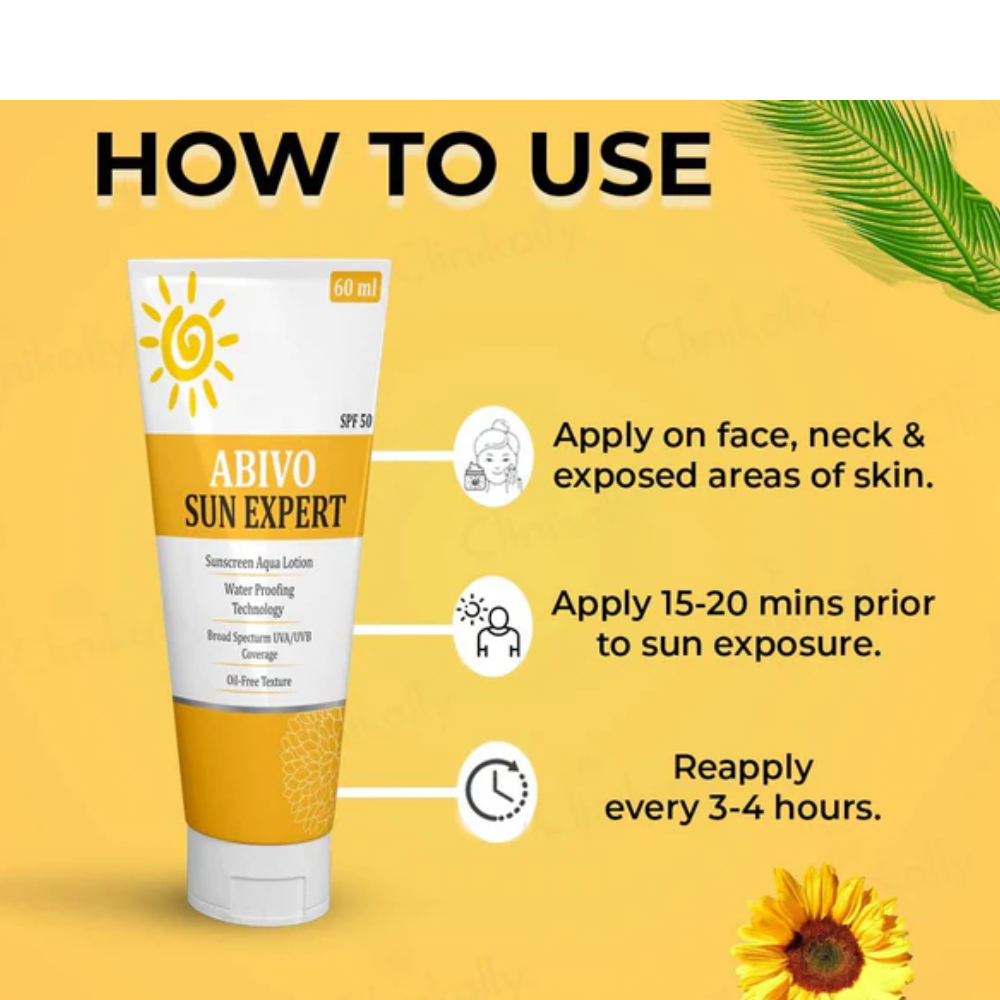 Abivo Sun Expert Aqua Sunscreen Lotion SPF 50 UK – Broad Spectrum Protection | MyPharmacyUSA
